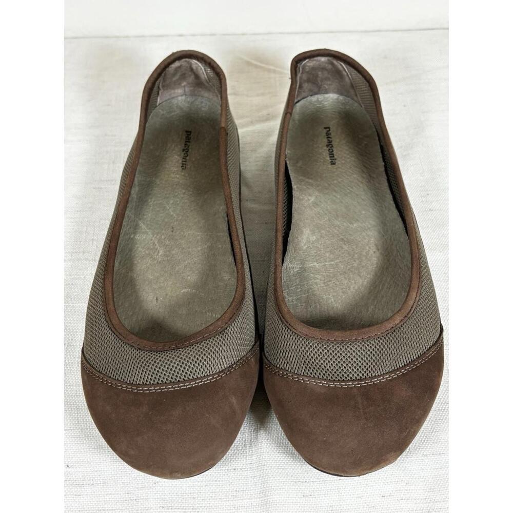 Patagonia Women’s Brown Mesh Suede Ballet Flats Eco Comfort Size 7